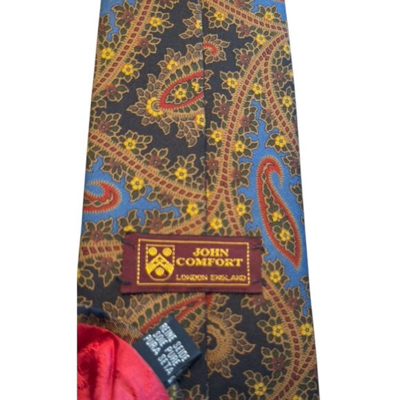 Vintage John Comfort London England for Hassis Newtown Square PA Silk Tie - Picture 5 of 7